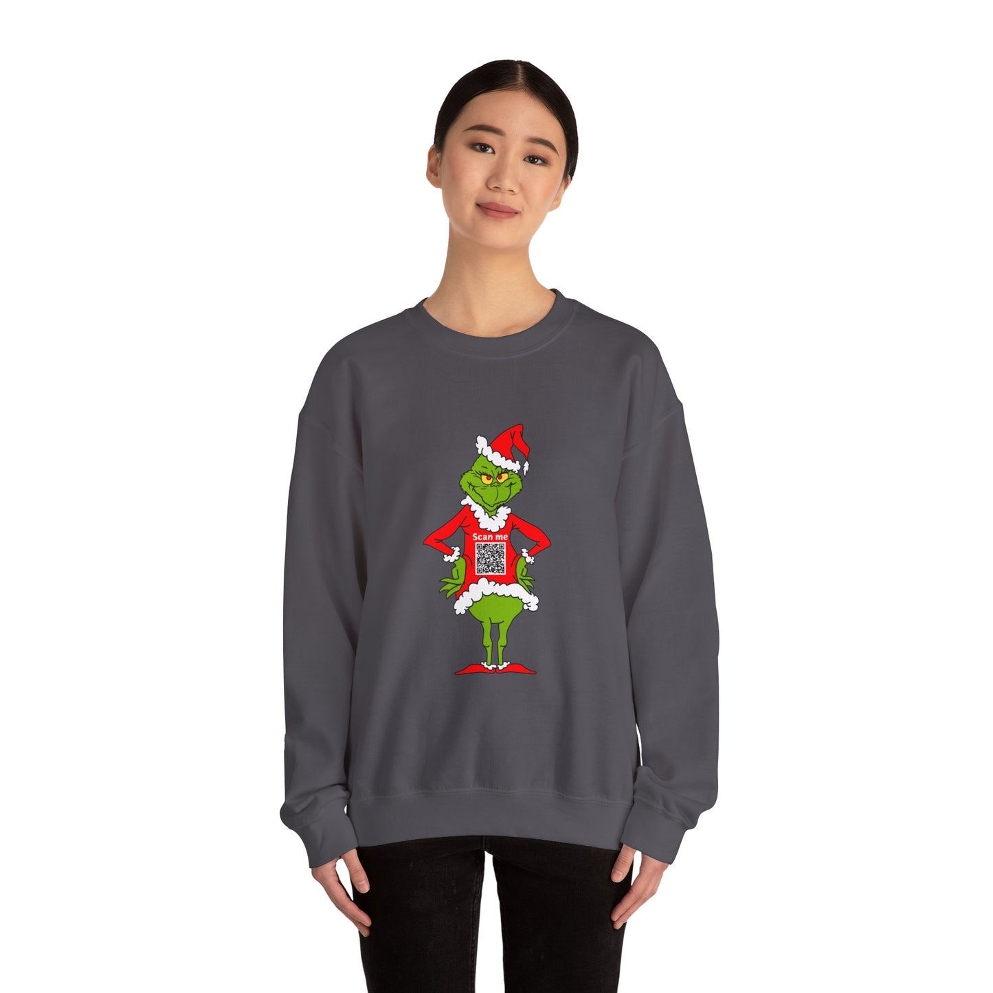 Grinch Prank QR Code Sweatshirt