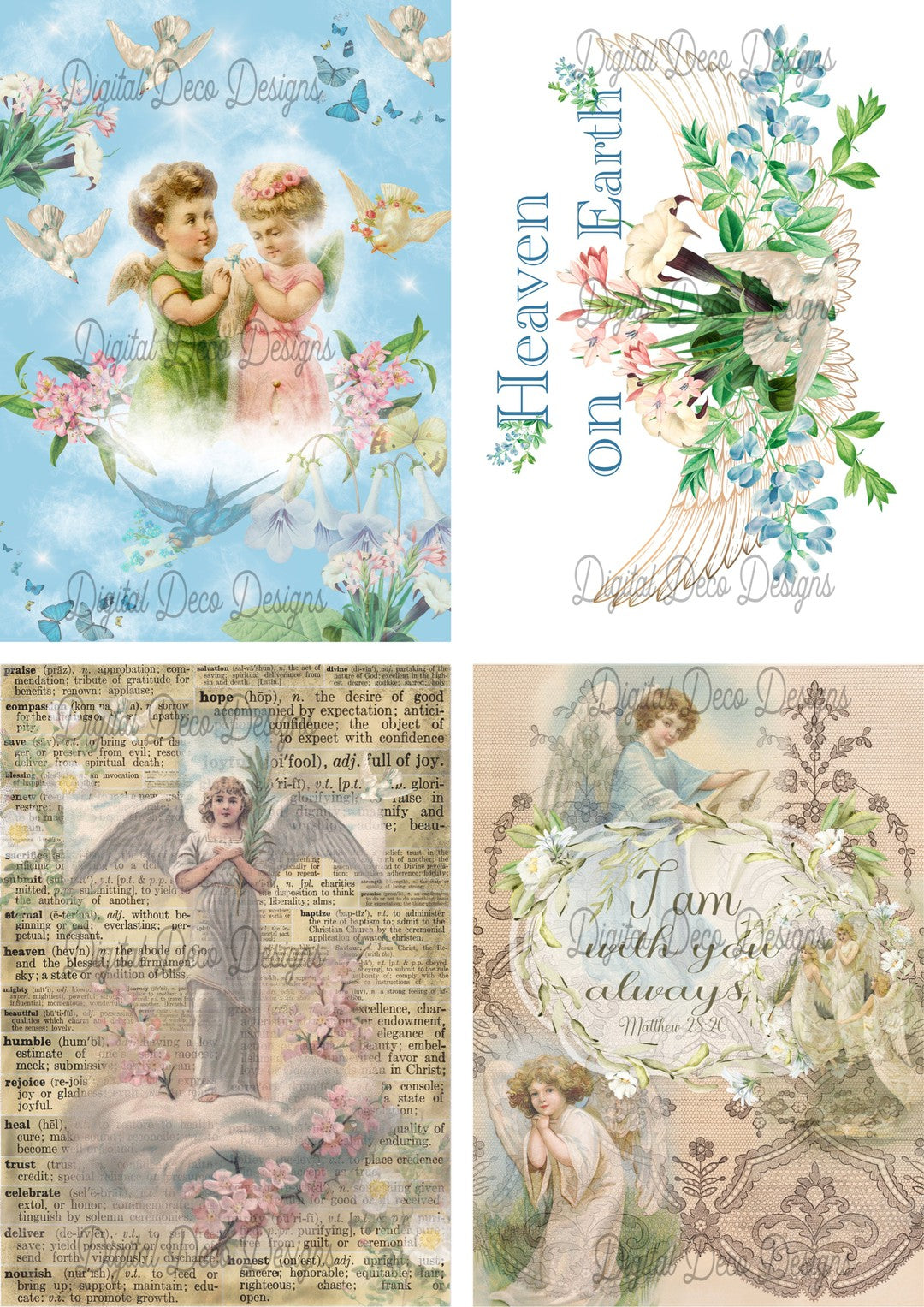 Angel 4 Collage Sheet (#A008)