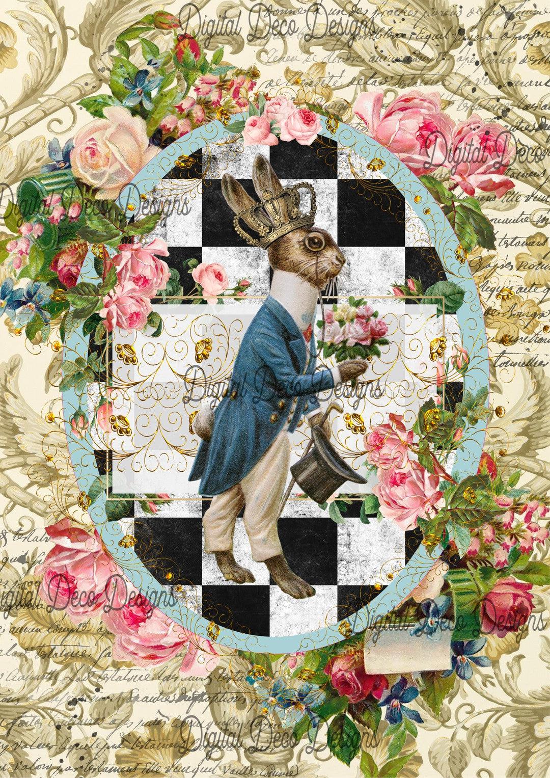 Antique Brown Rabbit (#A010)