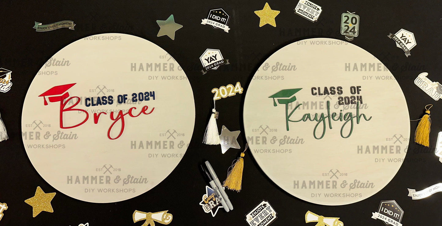 Graduation Guest Book Round