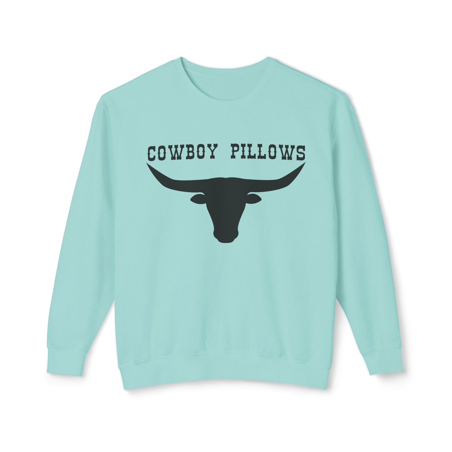 Cowboy Pillows Sweatshirt - Unisex Lightweight Crewneck, Perfect for Cozy Days, Gift for Farmers, Western Style, Rodeo Events