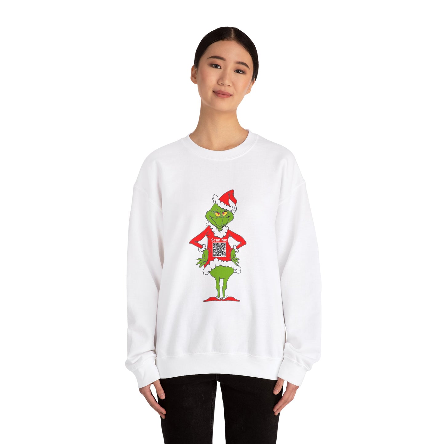 Grinch Prank QR Code Sweatshirt