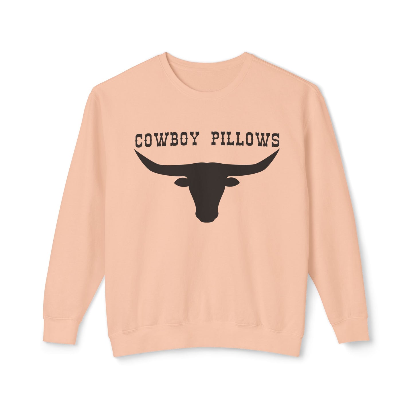 Cowboy Pillows Sweatshirt - Unisex Lightweight Crewneck, Perfect for Cozy Days, Gift for Farmers, Western Style, Rodeo Events