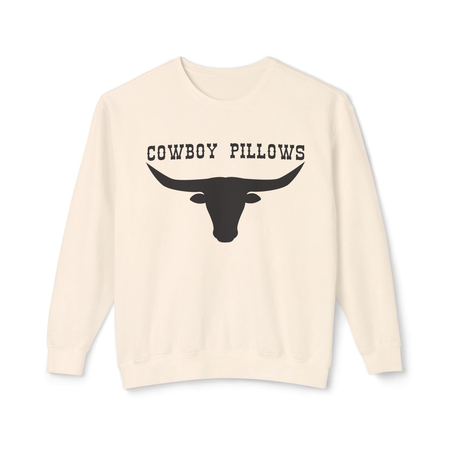 Cowboy Pillows Sweatshirt - Unisex Lightweight Crewneck, Perfect for Cozy Days, Gift for Farmers, Western Style, Rodeo Events