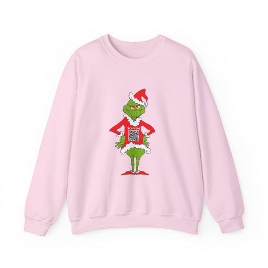 Grinch Prank QR Code Sweatshirt