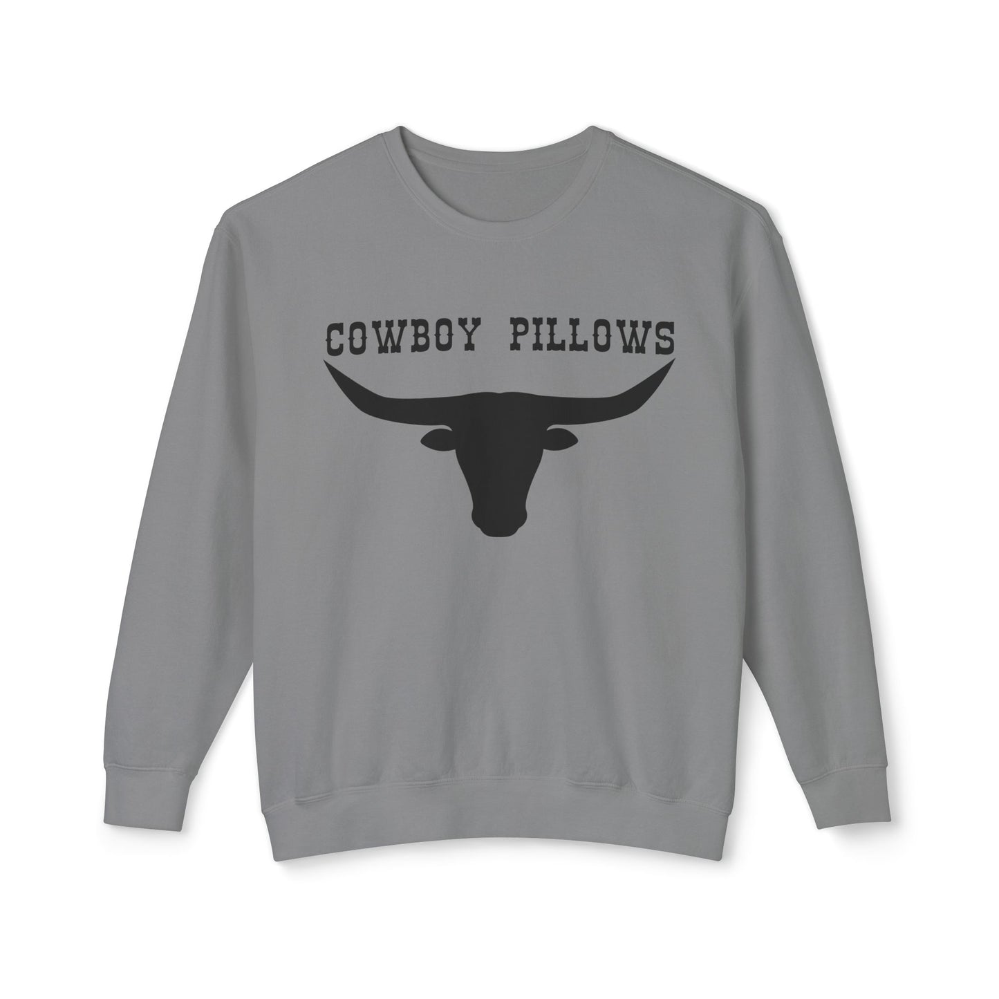 Cowboy Pillows Sweatshirt - Unisex Lightweight Crewneck, Perfect for Cozy Days, Gift for Farmers, Western Style, Rodeo Events