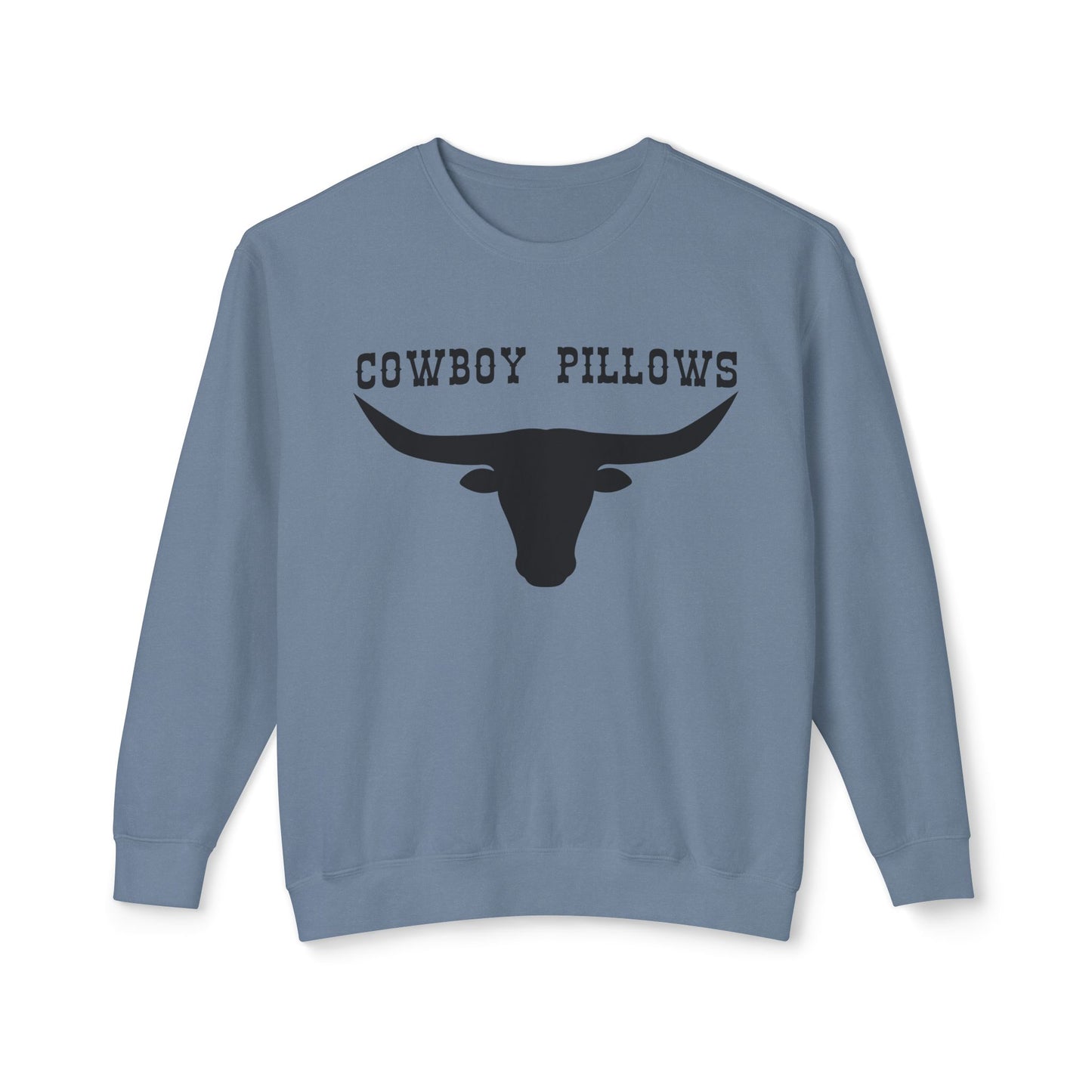 Cowboy Pillows Sweatshirt - Unisex Lightweight Crewneck, Perfect for Cozy Days, Gift for Farmers, Western Style, Rodeo Events