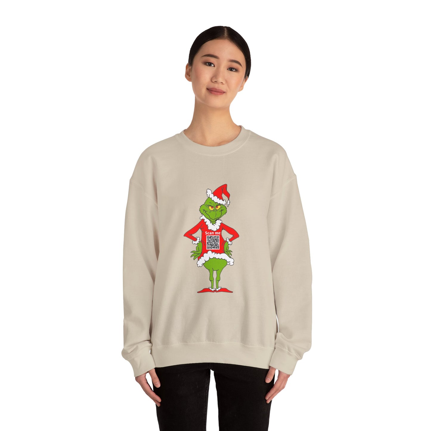 Grinch Prank QR Code Sweatshirt
