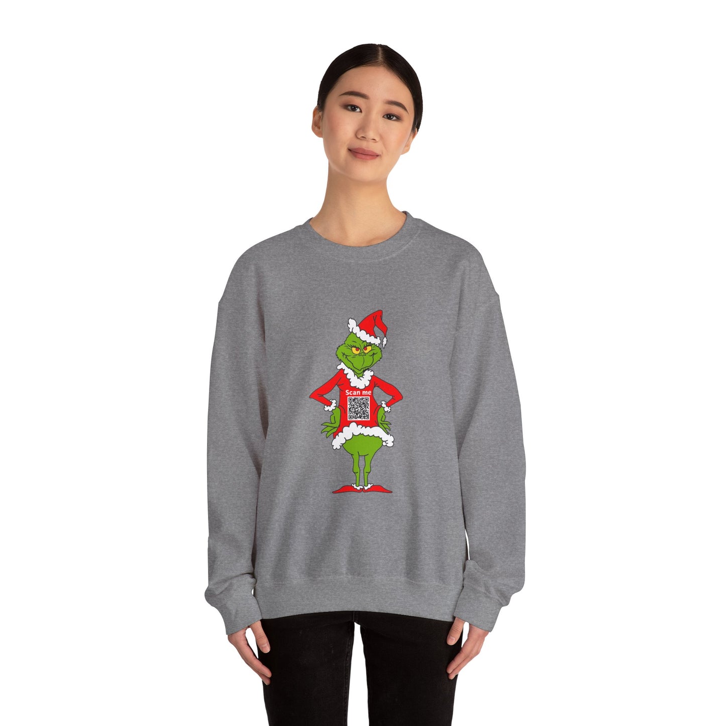 Grinch Prank QR Code Sweatshirt