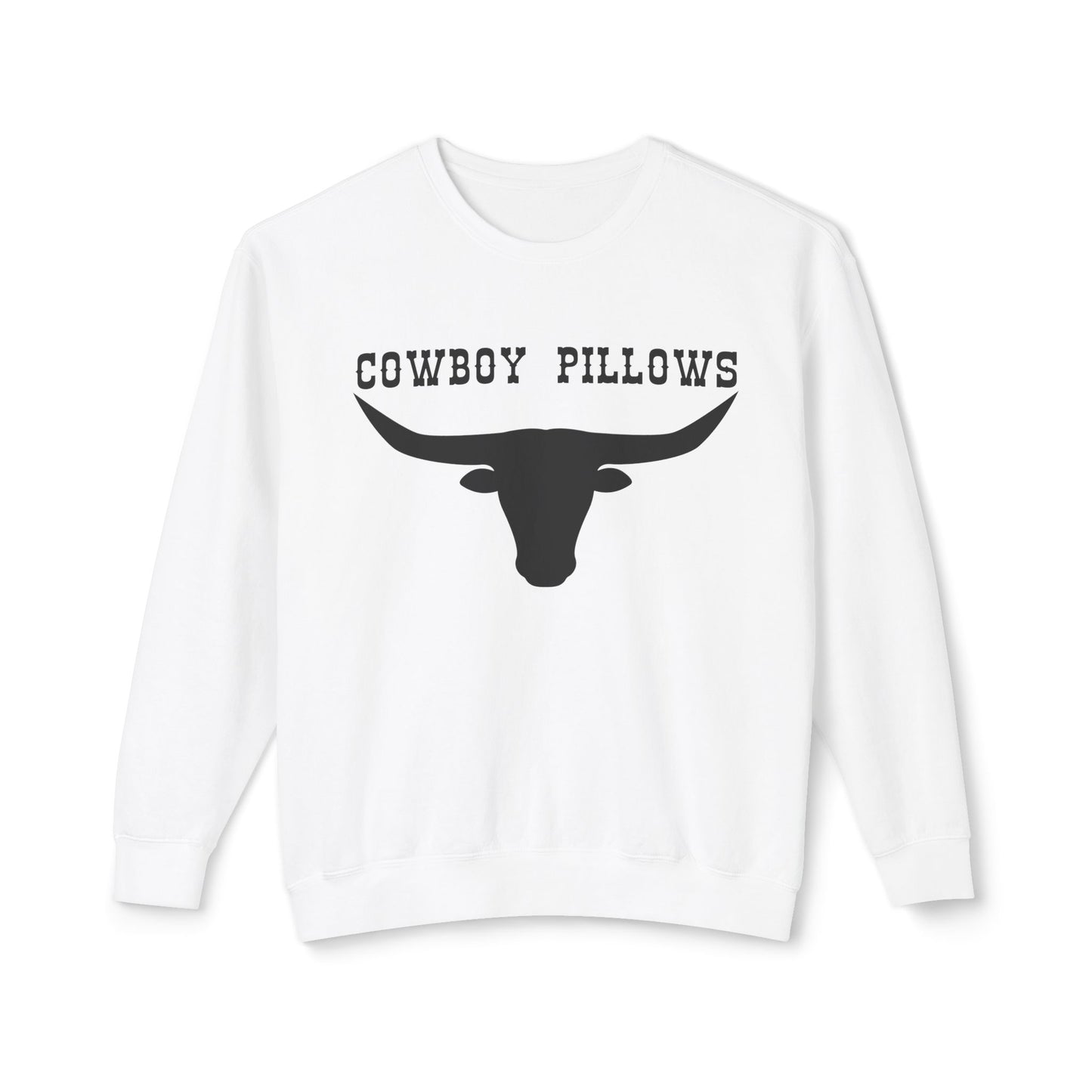 Cowboy Pillows Sweatshirt - Unisex Lightweight Crewneck, Perfect for Cozy Days, Gift for Farmers, Western Style, Rodeo Events