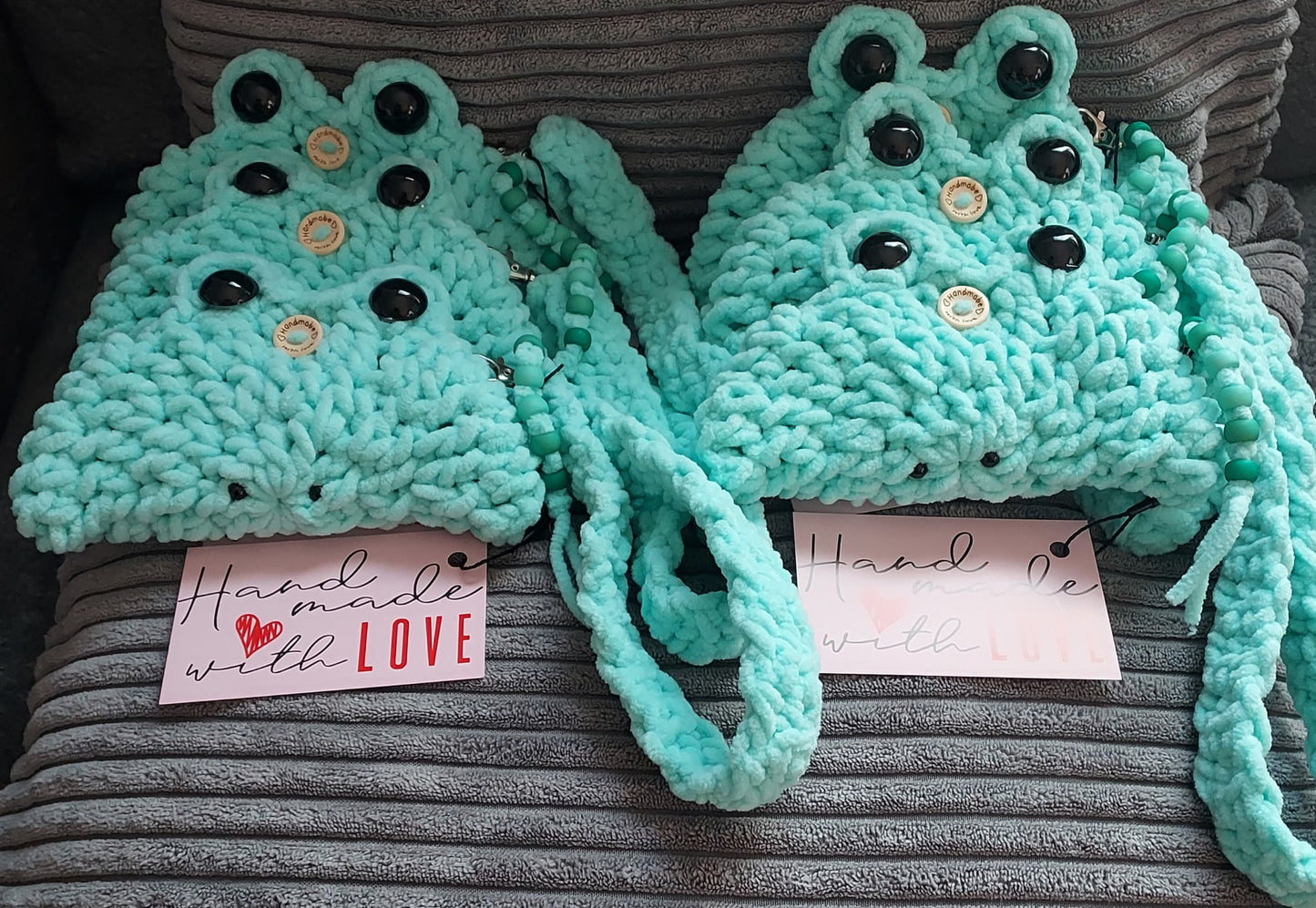 Crochet Frog Wristlet