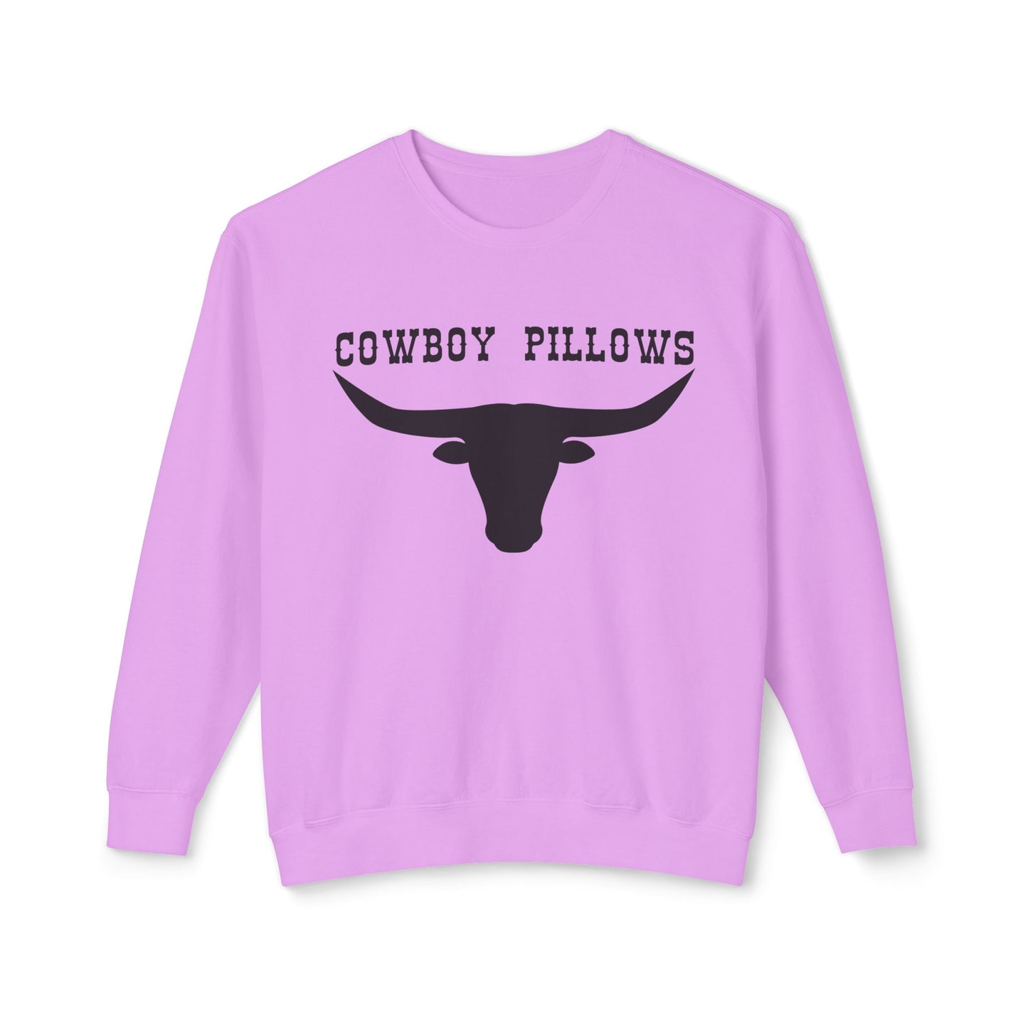 Cowboy Pillows Sweatshirt - Unisex Lightweight Crewneck, Perfect for Cozy Days, Gift for Farmers, Western Style, Rodeo Events