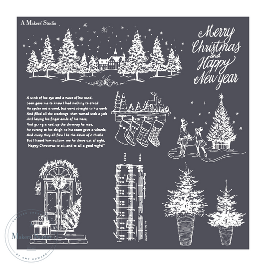 Christmas Story - Mesh Stencil 10x10