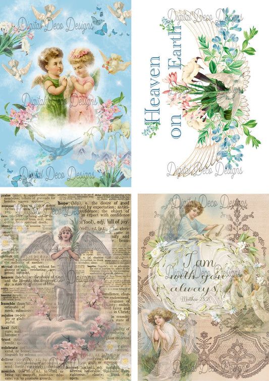 Angel 4 Collage Sheet (#A008)