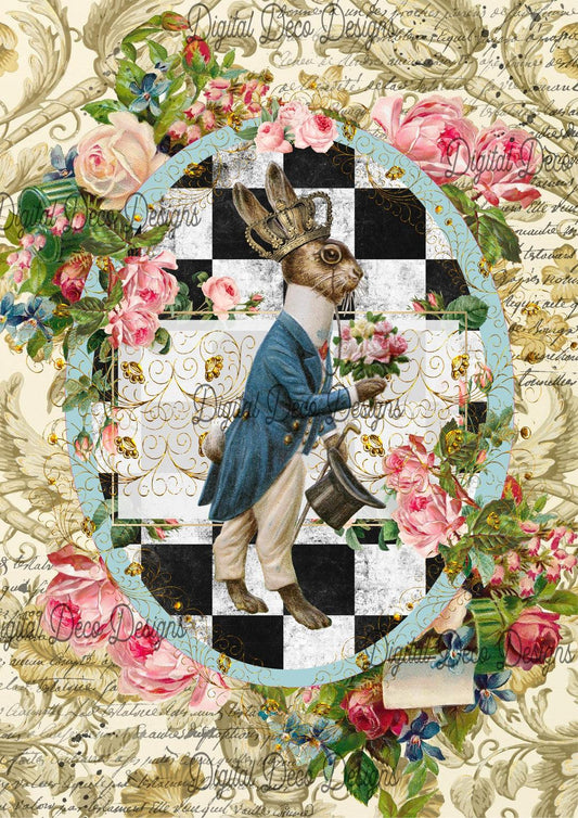 Antique Brown Rabbit (#A010)