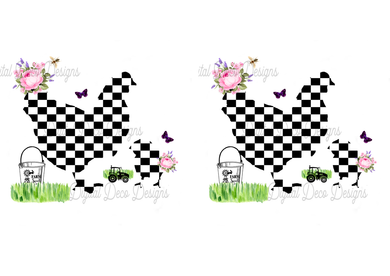 Checked Chickens (#A079)
