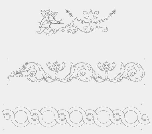 Heavenly Romance - Mylar Furniture Stencil