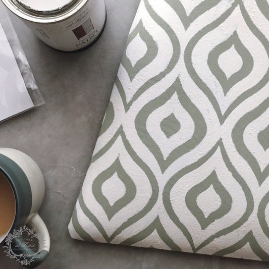 Ikat - Furniture Stencil 12x12 one time use