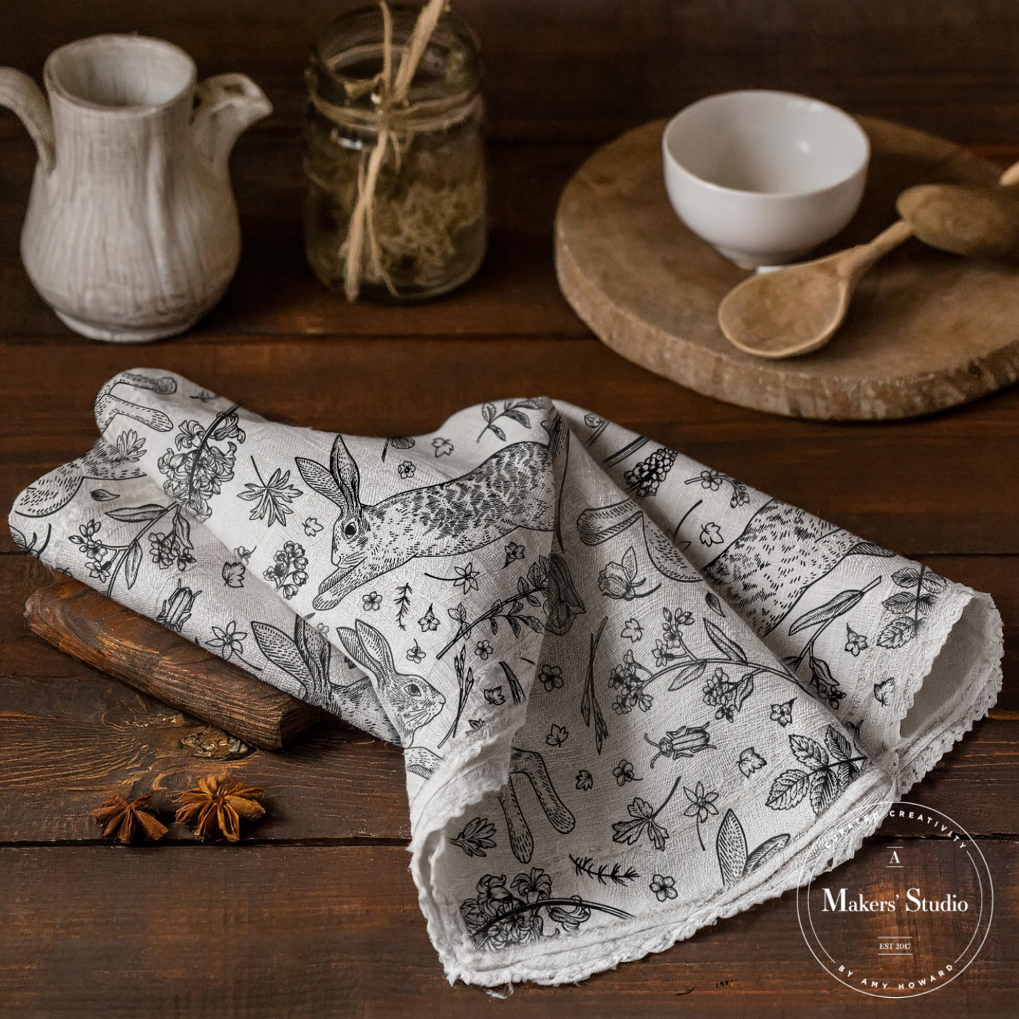 Running Rabbits - Mesh Stencil 12x18