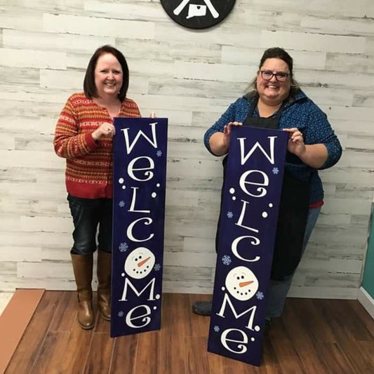 Porch Leaner Snowman Sign