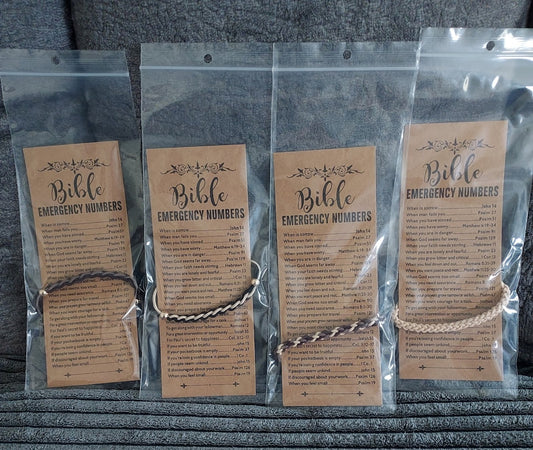 bible emergency card bracelet