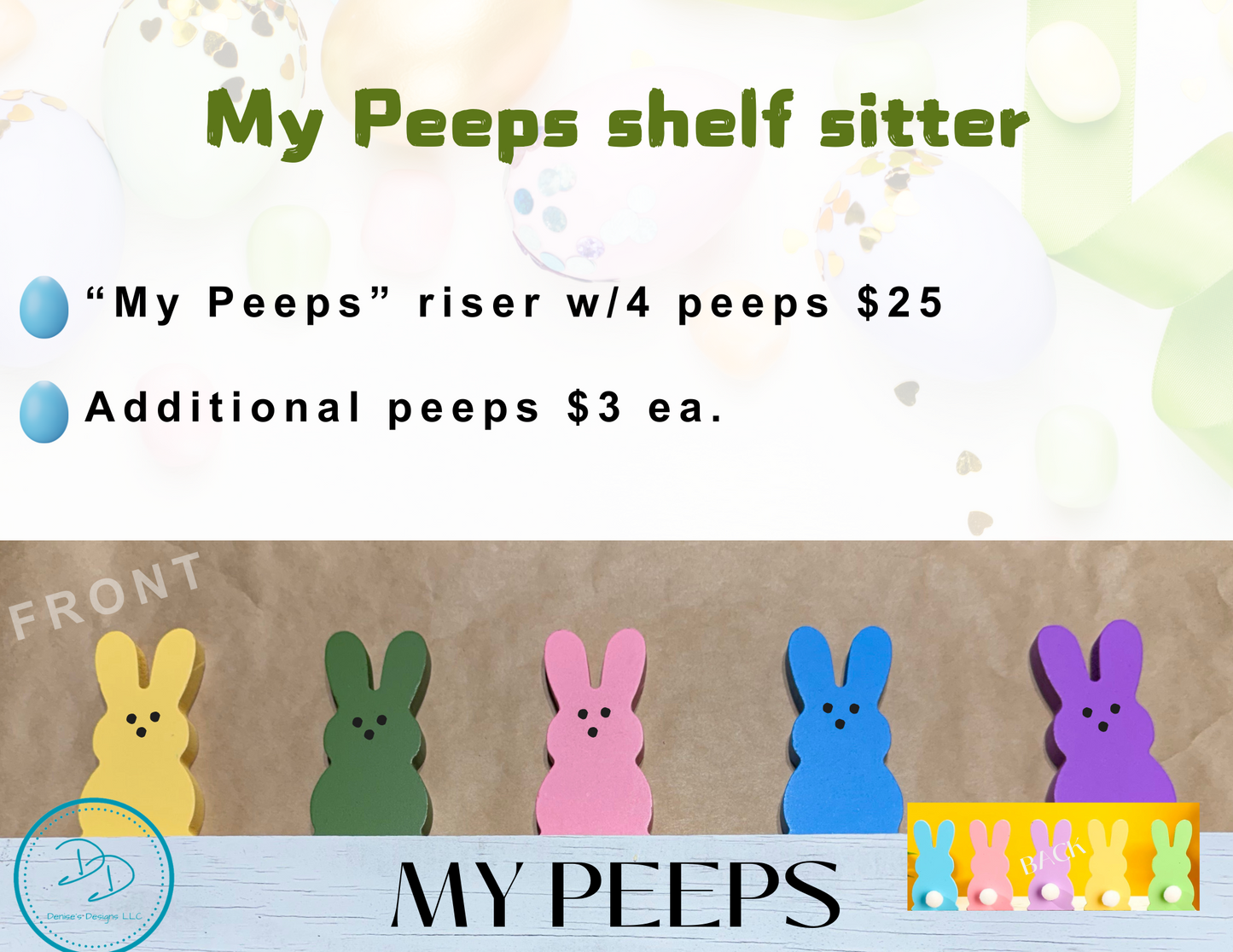 Peeps Personalized Shelf Sitter