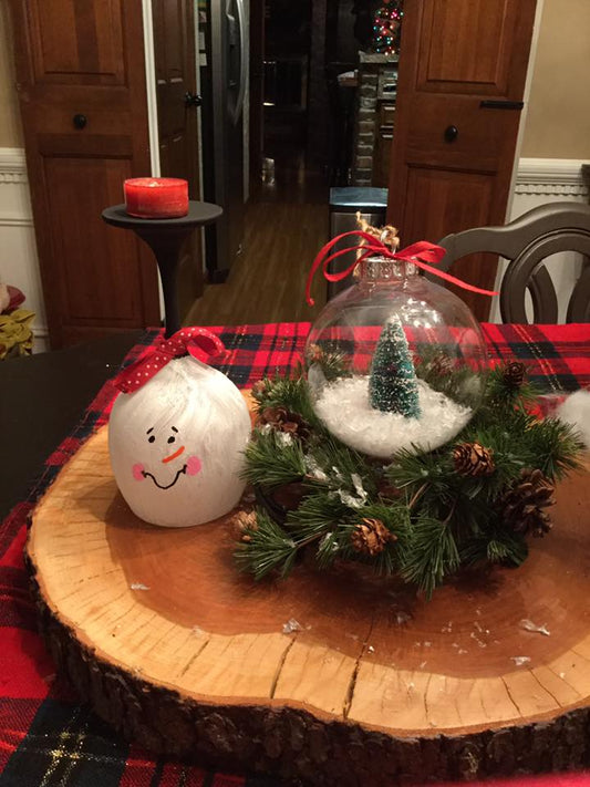snowman candleholder